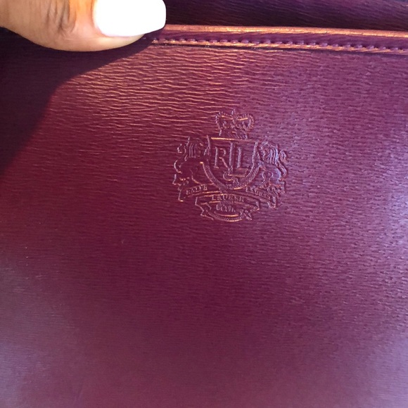 Burgundy Ralph Lauren Tote Bag - Picture 2 of 5